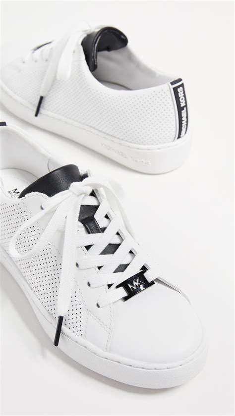 witte michael kors sneakers keaton lace up|Michael Kors Keaton Lace.